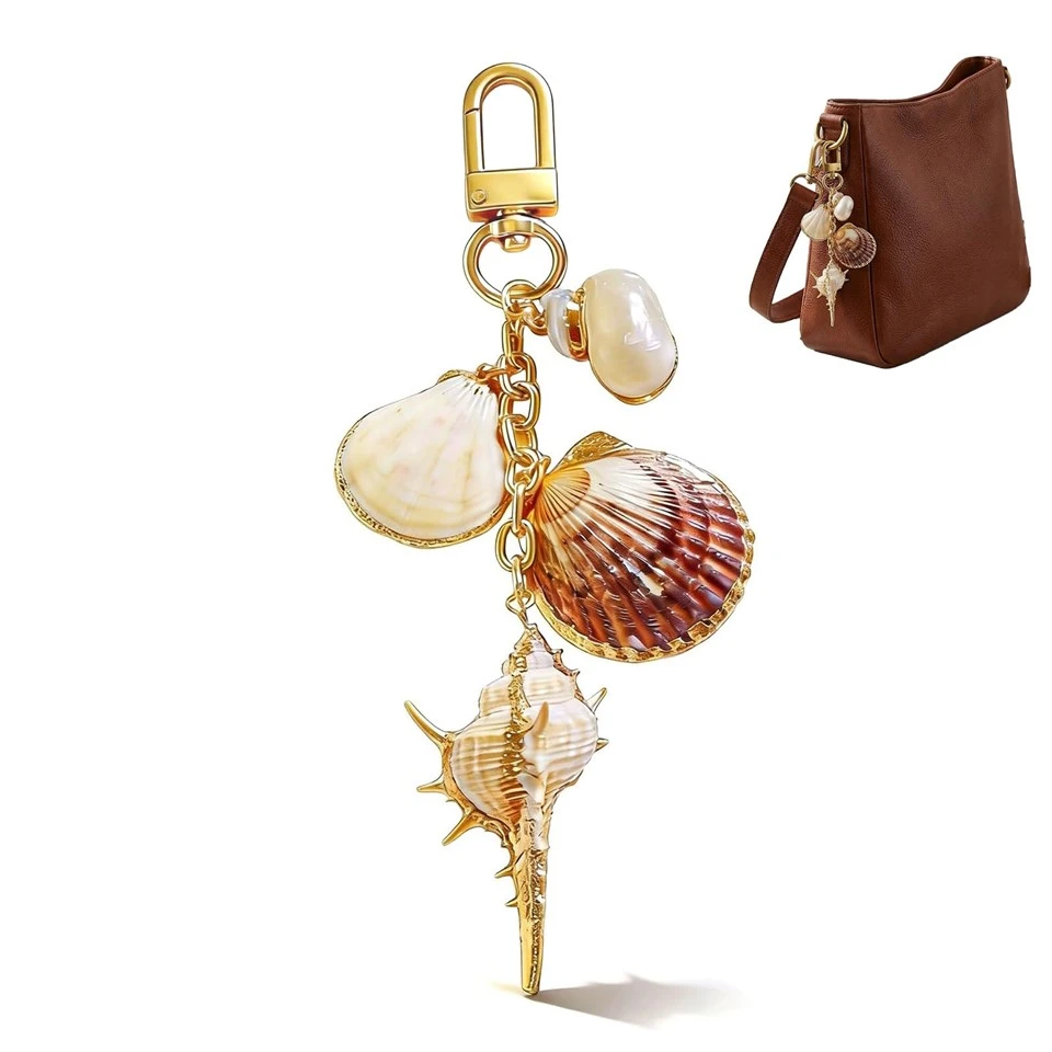 Natural Seashell Bag Charm